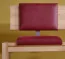 Le coussin est disponible en tant que coussin d'assise ou coussin de dossier - ici en cuir rouge